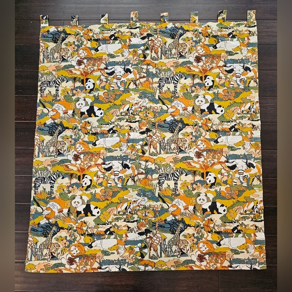 5th Ave Designs Vintage Safari Animal Print Curtain Set 2 Panels 48x43 EarthTone - Picture 4 of 6